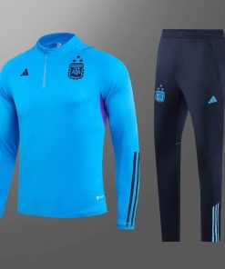 2022 Argentina Half-Pull Training Suit Blue Jersey Set