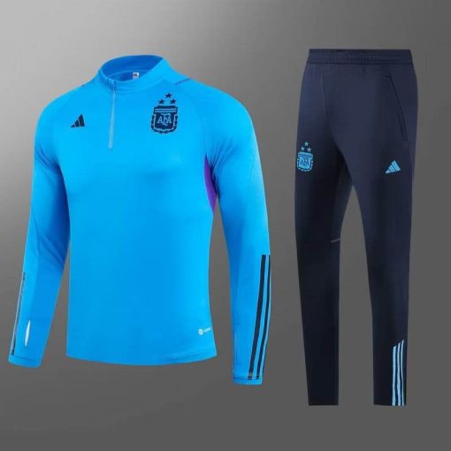 2022 Argentina Half-Pull Training Suit Blue Jersey Set