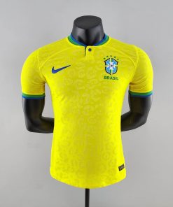 2022 FIFA World Cup Player Version Brazil Home Soccer Jersey