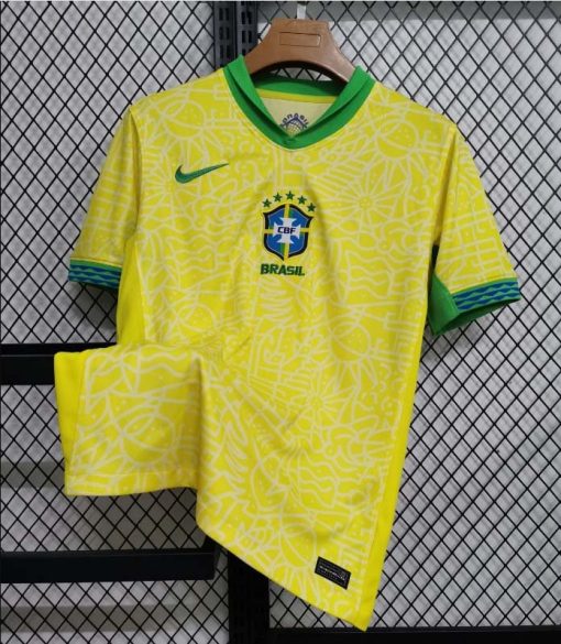 2024 Brazil Home Football Shirt  Thai Quality