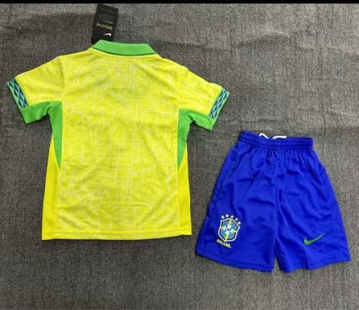 2024 Brazil Home Football Shirt Thai Quality Kids Size