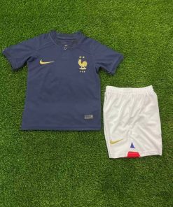 2022 FIFA World Cup France Home Football Shirt Kids Size