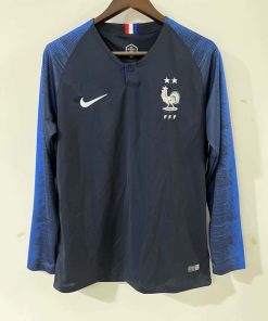 2018 Retro Long Sleeve France Home Football Shirt Thai Quality