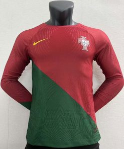 2022 FIFA World Cup Player Version Long Sleeves Portugal Home Football Shirt Thai Quality