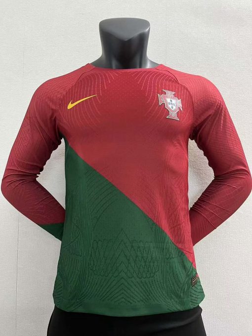 2022 FIFA World Cup Player Version Long Sleeves Portugal Home Football Shirt Thai Quality