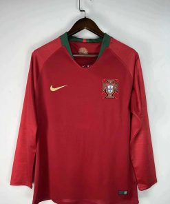 2018 Retro Long Sleeve Portugal Home Football Shirt Thai Quality