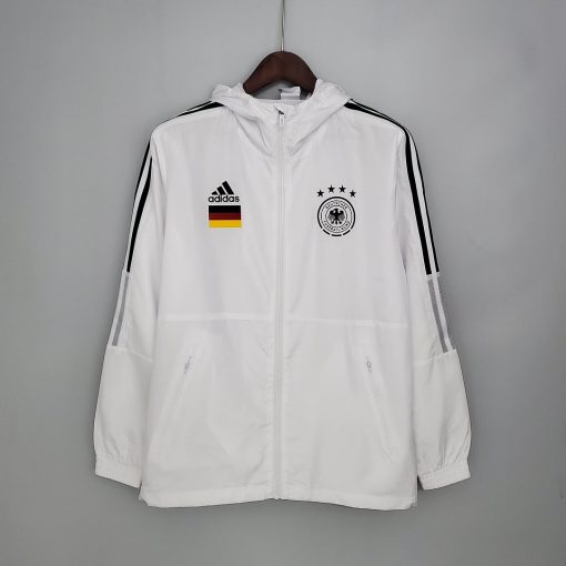 2021 Windbreaker Soccer Jersey Germany White