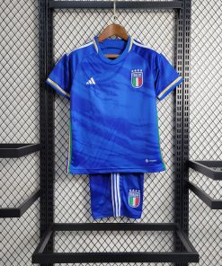 2023 Italy Home Soccer Shirt Kids Size