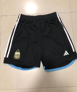 2022 FIFA World Cup Argentina National Team Jersey Home Shorts Black