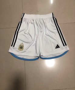 2022 FIFA World Cup Argentina National Team Jersey Home Shorts White