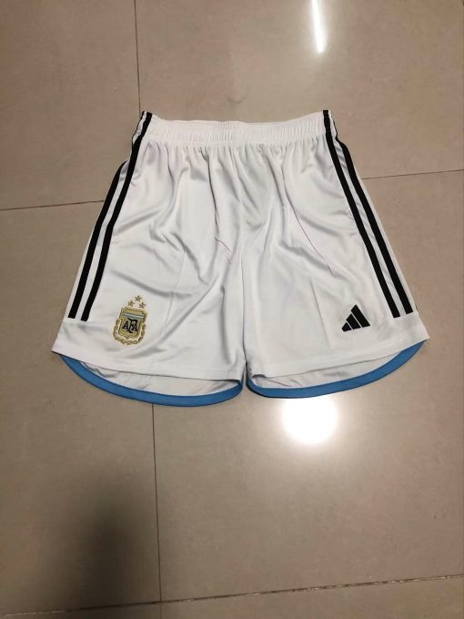 2022 FIFA World Cup Argentina National Team Jersey Home Shorts White