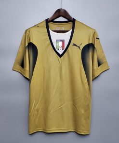 2006 Retro Italy Goalkeeper Gold Soccer Shirt