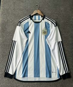 2022 FIFA World Cup Long Sleeve Argentina National Team Home Jersey