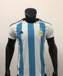 2022 FIFA World Cup Player Version Argentina National Team Home Jersey