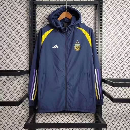 2023 Argentina Windbreaker Navy blue Soccer Jersey  Thai Quality