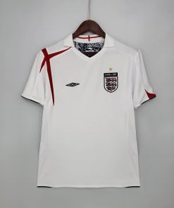 2006 Retro England Home Soccer Jersey