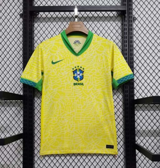 2024 Brazil Home Football Shirt  Thai Quality