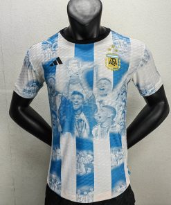 2022 Player Version Argentina Home Champion Commemorative Edition Jersey