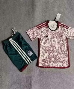 2022 FIFA World Cup Mexico Away Soccer Jersey Kids Size