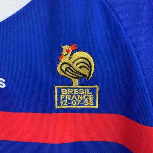 1998 Retro Long Sleeve France Home Football Shirt Thai Quality