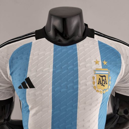 2022 FIFA World Cup Player Version Argentina National Team Home Jersey