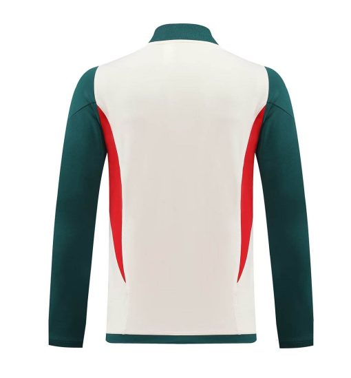 2023 Mexico Half-Pull Training Suit White - Green Soccer Jersey Set