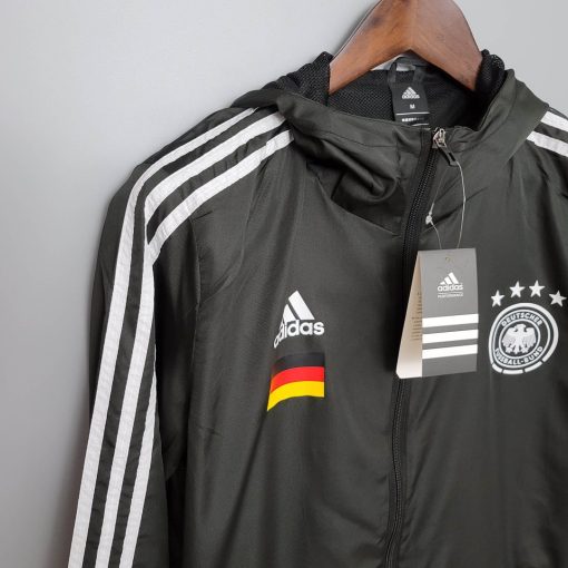 2021 Windbreaker Soccer Jersey Germany Black