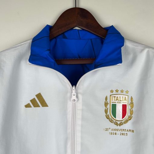 2023-2024 Italy Reversible Windbreaker （White-Blue）Soccer Jersey 1:1 Thai Quality