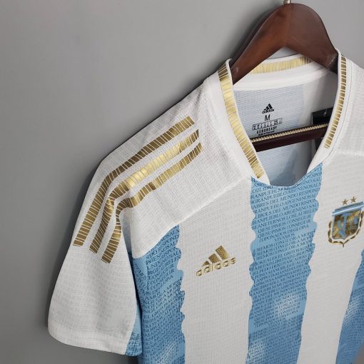 2021 Argentina Soccer Jersey Concept Maradona Special Emblem