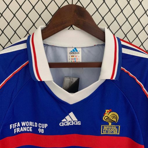 1998 Retro Long Sleeve France Home Football Shirt Thai Quality