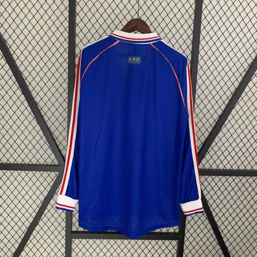 1998 Retro Long Sleeve France Home Football Shirt Thai Quality