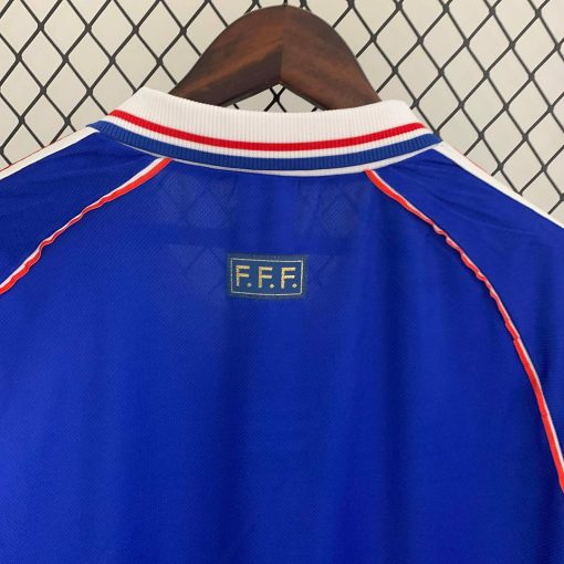 1998 Retro Long Sleeve France Home Football Shirt Thai Quality