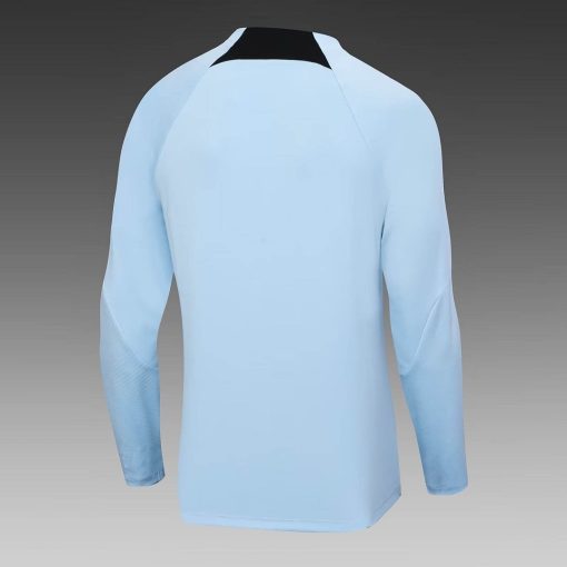 2023/2024 Internazionale Milan Half-Pull Training Suit Light Blue Football Jersey  Thai Quality Set