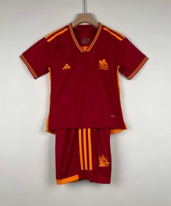 2023/2024 Roma Home Soccer Jersey  Thai Quality Kids Size