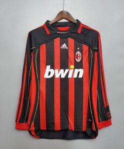 2006/2007 Retro Long Sleeve AC Milan Home Football Shirt  Thai Quality