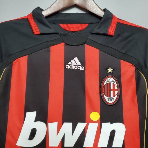 2006/2007 Retro Long Sleeve AC Milan Home Football Shirt  Thai Quality