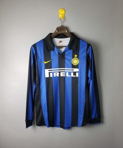 1998/1999 Retro Long Sleeve Internazionale Milan Home Football Jersey Thai Quality