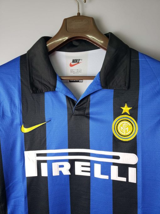 1998/1999 Retro Long Sleeve Internazionale Milan Home Football Jersey Thai Quality