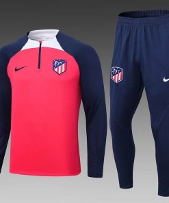 2023/2024 Atletico Madrid Half-Pull Training Suit Red  Thai Quality Set