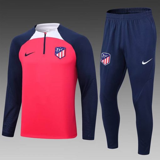 2023/2024 Atletico Madrid Half-Pull Training Suit Red  Thai Quality Set