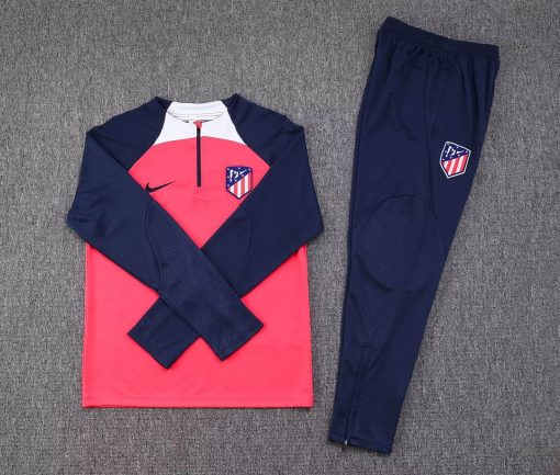 2023/2024 Atletico Madrid Half-Pull Training Suit Red  Thai Quality Set