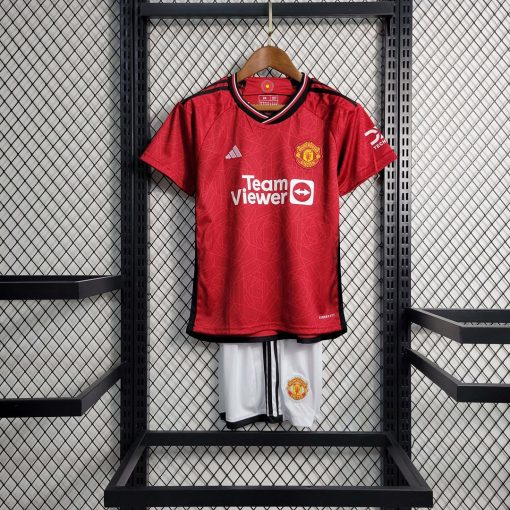 2023/2024 Manchester United Home Football Shirt Thai Quality Kids Size