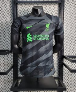 2023/2024 Player Version Liverpool Goalkeeper Black Football Shirt  Thai Quality