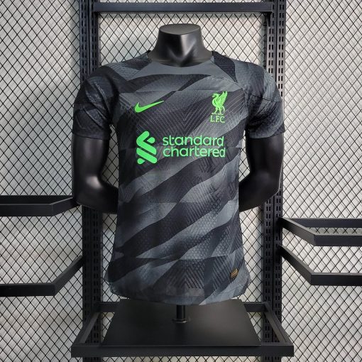 2023/2024 Player Version Liverpool Goalkeeper Black Football Shirt  Thai Quality