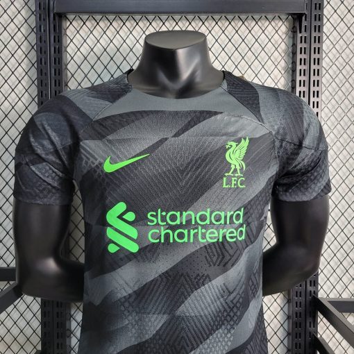 2023/2024 Player Version Liverpool Goalkeeper Black Football Shirt  Thai Quality