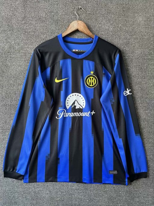 2023/2024 Long Sleeve Inter Milan Home Football Jersey Quality Thai