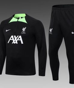 2023/2024 Liverpool Half-Pull Training Suit Black Jersey Thai Quality Set