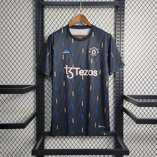 2022/2023 Manchester United Training Wear Black Football Shirt  Thai Quality