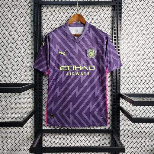 2023/2024 Manchester City Goalkeeper Purple Football Shirt  Thai Quality