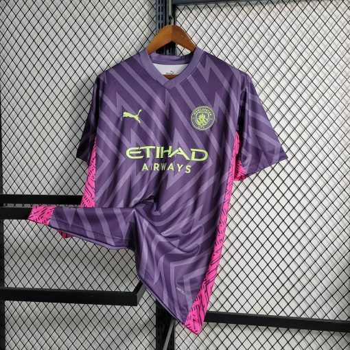 2023/2024 Manchester City Goalkeeper Purple Football Shirt  Thai Quality